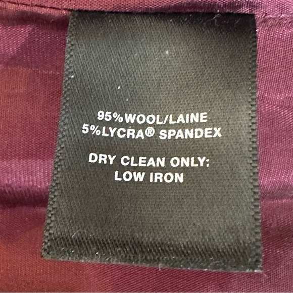 Lafayette 148 Penny Dress Dark Red Peplum Short Sleeve Wool Career Office - Picture 5 of 5